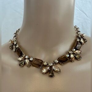 Banana Republic Brown and Gold Crystal Necklace